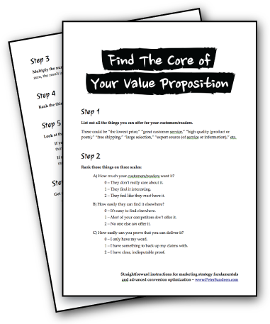 Find the core of your value proposition
